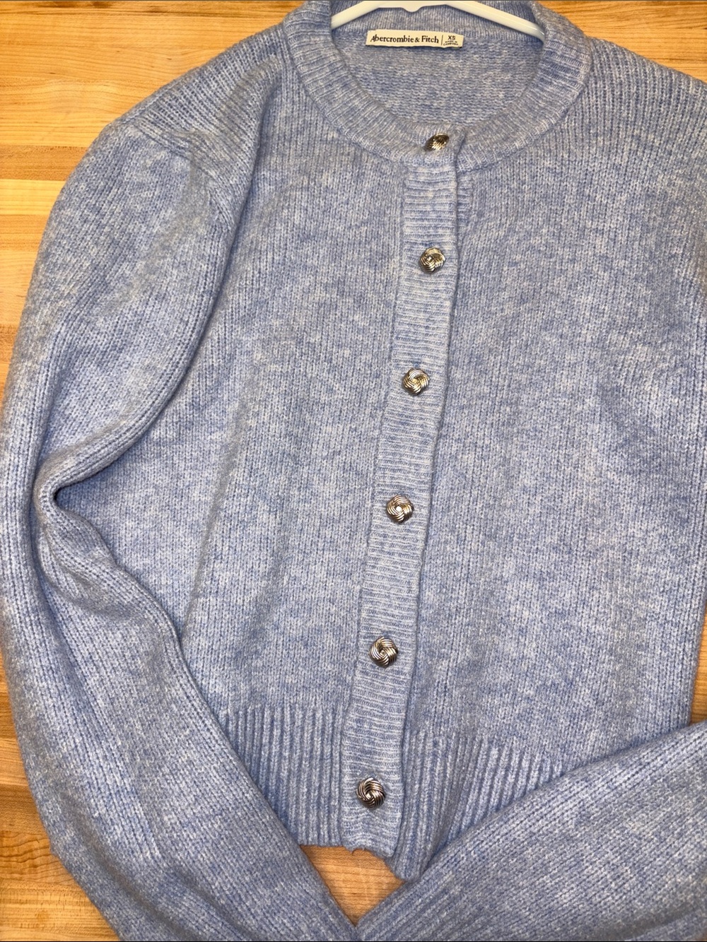 Abercrombie & Fitch Light Blue Button-Front sweater Cardigan